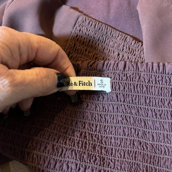 Abercrombie & Fitch Chocolate Brown Square Neck Crop Blouse - Picture 4 of 4